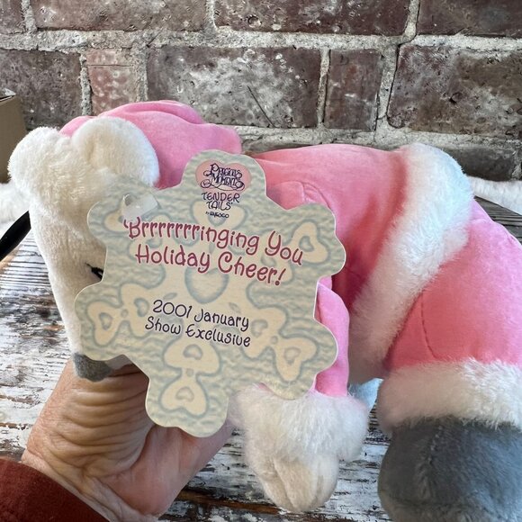 NEW Vintage Precious Moments Tender Tails Pink & Blue Polar Bears - Picture 7 of 8